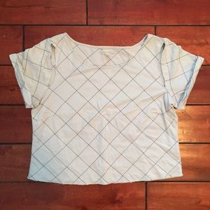 Urban Outfitters Slit Quilted Short Sleeve